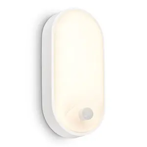Zidna rasvjeta Brilo LED 12W 1300lm 3000K IP65 senzor oval