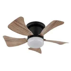 Stropni ventilator Globo LED Hines Wood 10W 750lm CCT