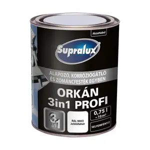 Boja za metal Supralux Orkan 3U1 Profi RAL 9003 - 0,75L