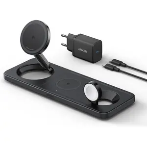 Anker kućni punjač bežična stanica 3U1 Mag Go Pad 15W Black