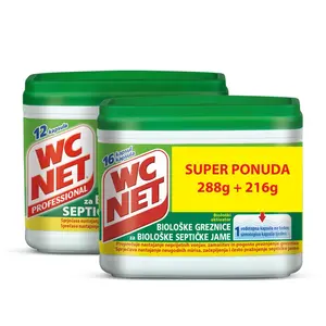 Sredstvo za čišćenje kupaonice WC Net za septičke jame 288+216 g
