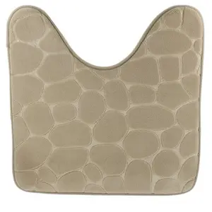 Obloga za WC školjku Tandance memorijska pjena Pebble 45x50 cm Taupe