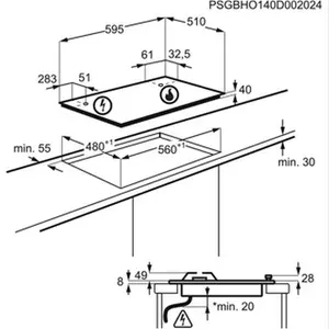 Plinska ploča za kuhanje Electrolux KGS6436K-8