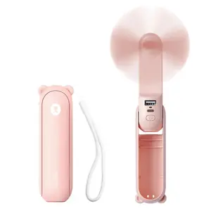 Jisulite ventilator ručni + punjač i svjetiljka Pink