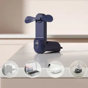Jisulite ventilator ručni + punjač i svjetiljka Blue-1