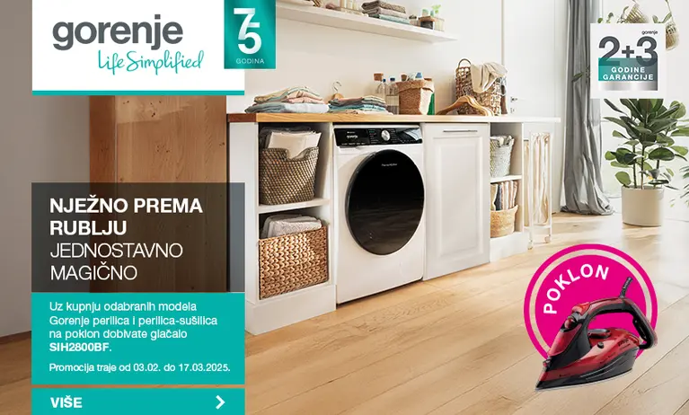 Gorenje perilice, sušilice i perilice sušilice 2+3 godine garancije