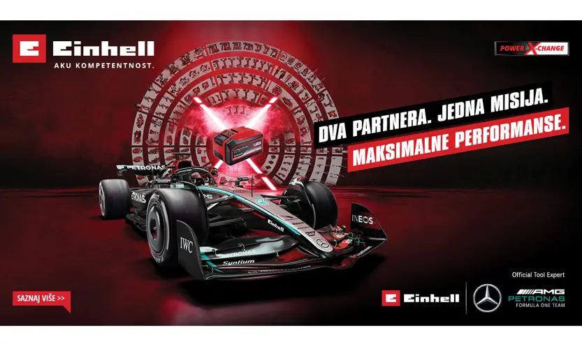 Kvaliteta Einhell AKU alata prepoznata od Mercedes-AMG Petronas F1 tima!